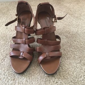 Brown Gladiator heeled sandals